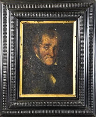 null Ecole ANGLAISE du XIXe siècle, John RHODES Portrait de mon grand-père Huile...