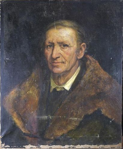 null Attribué à Charles François VUILLERMET (1849-1918) Portrait d'homme Huile sur...