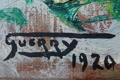 null GUERRY (XXe siècle) Le Fagot à Chirens (Isère) Huile sur toile signée et datée...