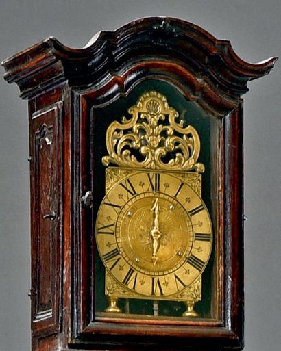 null Petite horloge lanterne à réveil, signée Jean-Baptiste
Perrin à Lyon, cadran...