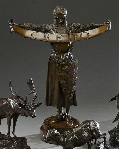 Emmanuel Fremiet (1824-1910) Credo
Épreuve en bronze à patine marron, signée sur...