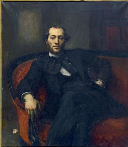 Anthony TRONCET (1879-1939) Portrait du Docteur Louis Dirigouin, cousin germain de...