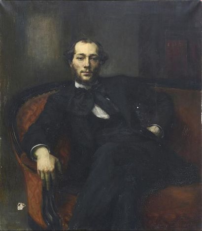 Anthony TRONCET (1879-1939) Portrait du Docteur Louis Dirigouin, cousin germain de...