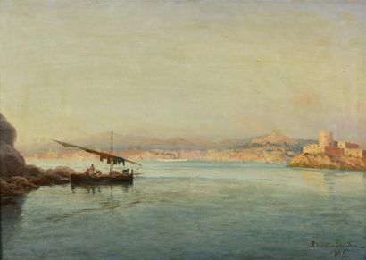 François-Léon PRIEUR-BARDIN (1870-1939) Marseille, vue du Frioul, 1905
Huile sur...