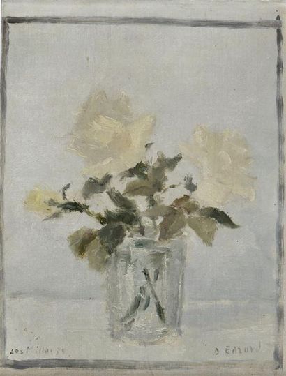 Dietz EDZARD (1893-1963) Étude de blanc, 1939
Huile sur toile marouflée sur panneau,...