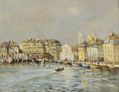 MARCEL DYF (1899-1985) Le Vieux-Port de Marseille
Huile sur toile signée en bas à...