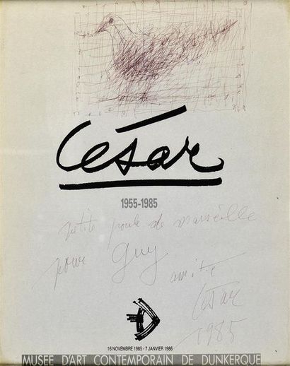 César (1921-1998) 
Petite poule de Marseille, 1985
Dessin au stylo bille réalisé...