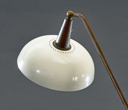 Gino SARFATTI (1912-1985) - ARTELUCE éditeur 
Rare lampadaire modèle «1036», base...