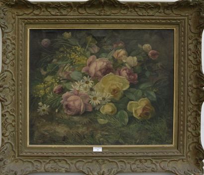 null Marthe Élisabeth BARBAUD-KOCH (1862-c.1928) Bouquet de fleurs Huile sur toile...