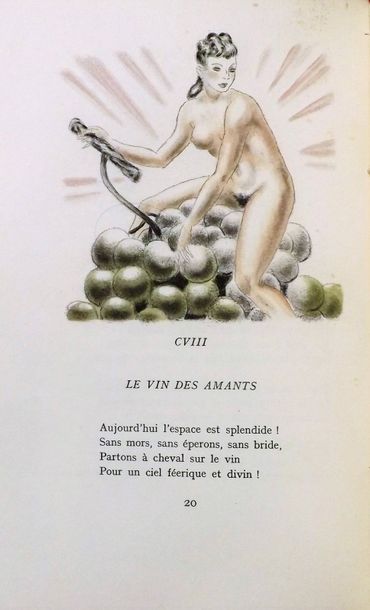 BAUDELAIRE (CH.) Oeuvres.
Paris, Vial, 1947.
5 vol. in-8, demi-chagrin fauve, dos...