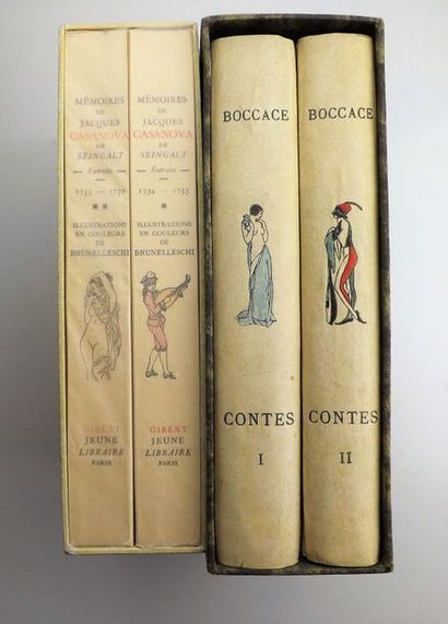 [BRUNELLESCHI] - BOCCACE Les contes. Décaméron.
Paris, Gibert Jeune, 1934.
2 volumes...