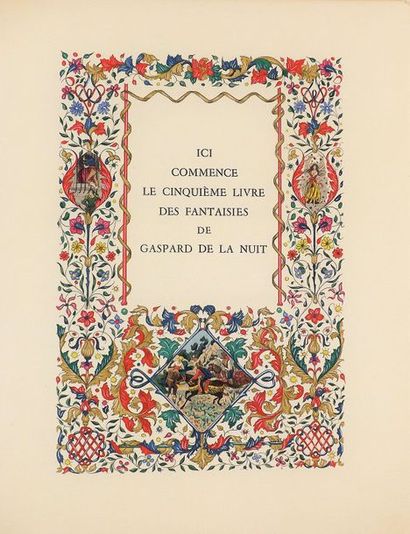[HUBERT (A.)] - BERTRAND (A.) Gaspard de la nuit.
Paris, Éditions de l'Odéon, 1950.
Petit...