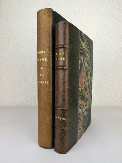 AYMÉ (M.) Le nain.
P., Gallimard, 1934.
In-12, demi-maroquin vert à coins, tête dorée,...