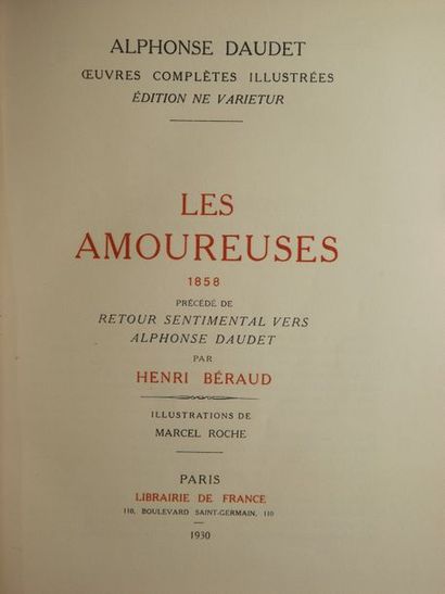 DAUDET (A.) Oeuvres complètes illustrées.
Édition ne varietur. Paris, Librairie de...