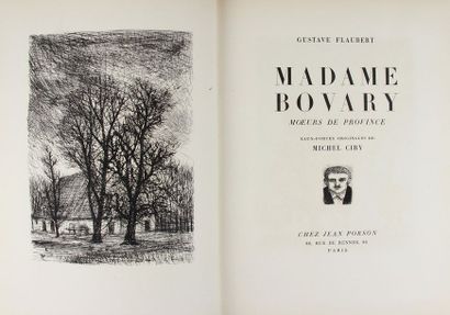 FLAUBERT (G) Madame Bovary.
Paris, Jean Porson (1947-51).
2 volumes in-folio, demi-maroquin...