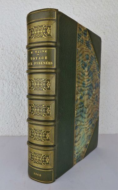 TAINE (Hippolyte) Voyage aux Pyrénées.
Paris, Hachette, 1860.
In-8, demi-maroquin...