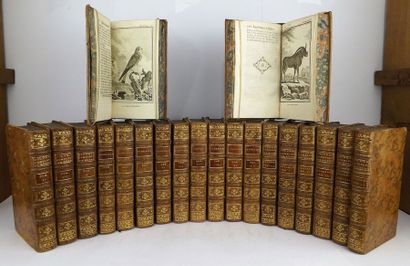 BUFFON * Oeuvres.
Paris, Imprimerie Royale, 1770-81.
20 volumes in-12, veau marbré,...