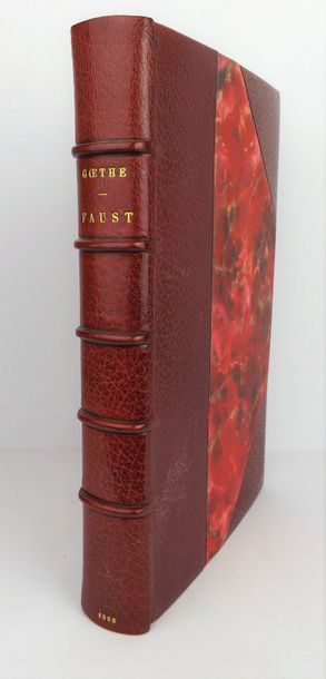 Goethe Faust.
Paris, Librairie des Bibliophiles, 1885.
In-8 demi-maroquin framboise...