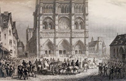 HUGO (V.) Notre-Dame de Paris.
Paris, Perrotin, Garnier, 1844.
In-4°, cuir de Russie...