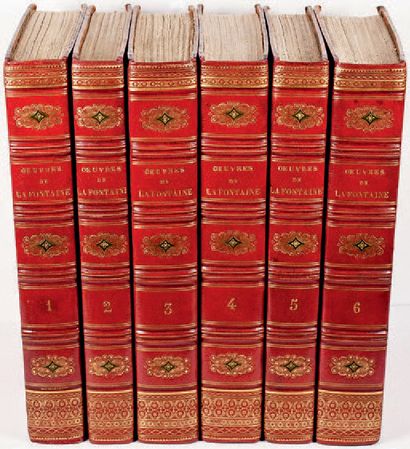 LA FONTAINE Oeuvres.
Paris, Lefèvre, 1827.
6 vol. in-8 demi-veau rouge, dos à nerfs...