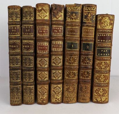 LAMOTTE (M. de) Odes.
Paris, Dupuis, 1713-14.
2 vol. - DESHOULIERES. Corinne. Poésies....