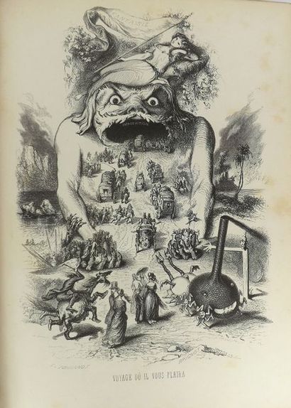 MUSSET (A. de) - STAHL (A. de) Voyage où il vous plaira.
Paris, Hetzel, 1843.
Grand...