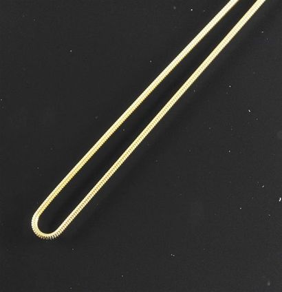 null Collier en or jaune 18K (750°/°°) à maille "tube" Poids brut: 9,5 g