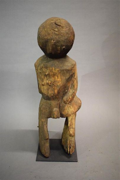null Statue Chamba Togo Bois H. 83 cm Provenance : Jean-Michel Huguenin, Paris Collection...