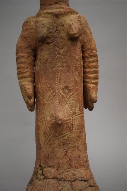 null Statue Bankoni Mali Terre cuite XVe - XVIIe siècle ap. J.-C. (selon TL) H. 52...