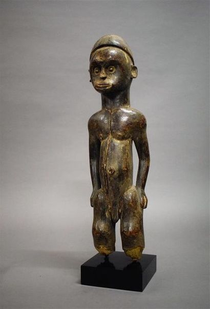 null Statue Fang du Rio Muni Guinée Équatoriale Bois, métal H. 50,5 cm Pierre Dartevelle,...