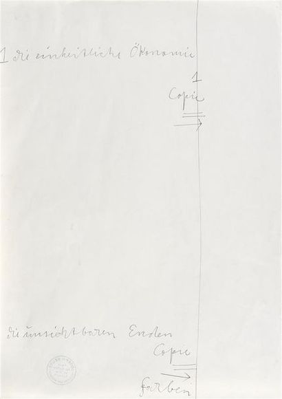 null Joseph BEUYS (1921-1986) Paß für Eintritt in die Zukunft, 1974 Feuillet imprimé,...