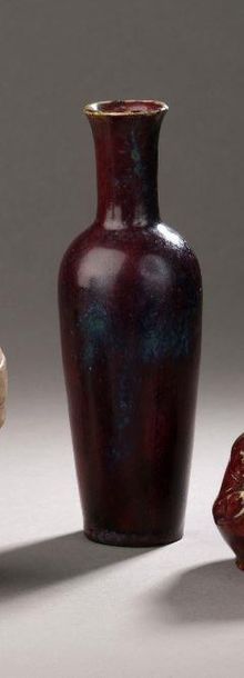 null Pierre-Adrien DALPAYRAT (1844-1910) Vase balustre au col cylindrique terminé...