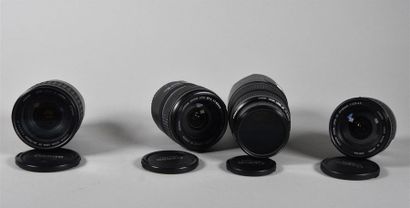 CANON Lot de quatre objectifs: un 17-85 mm Ultrasonic, un 24-85 mm Ultrasonic, un...