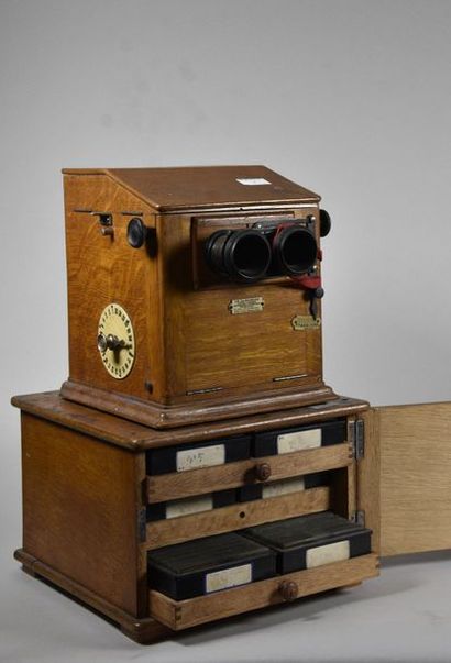 Jules RICHARD Taxiphote simplifié, stéréoscope à répétition, format 45 x 107 mm,...