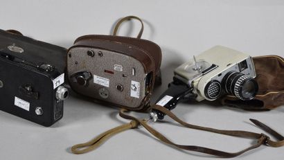 null Lot de trois caméras: une Bauer 88L, un Ciné KODAK, modèle 25, un Geva 8 Ca...
