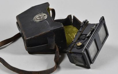 Jules RICHARD Vérascope format 45 x 107 mm et son verre dépoli, avec sacoche