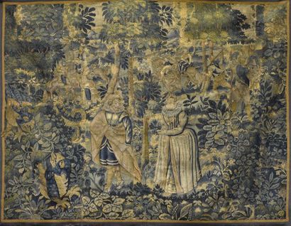 null FLANDRES, Fin du XVIe - début du XVIIe siècle Fragment de tapisserie à décor...