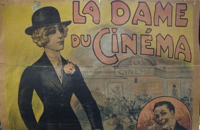 null Louis GALICE (1864-1935) "La Dame du cinéma" - Tournée Albert Chartier Affiche...