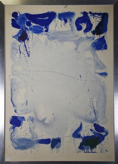 null Sam FRANCIS (1923-1994) Composition bleue Lithographie non signée, numérotée...
