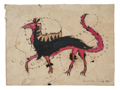 MID CENTURY DRAGON DRAWING BY LEONORA CARRINGTON Mary Leonora Carrington, Britannique,... Gazette Drouot