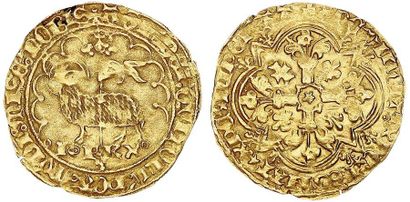 CHARLES VI (1380-1422). Agnel d'or, ND 2ème...