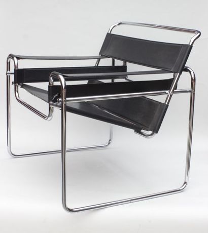 null Marcel BREUER (1902-1981), modèle d'après
Paire de fauteuils Wassily, édition...