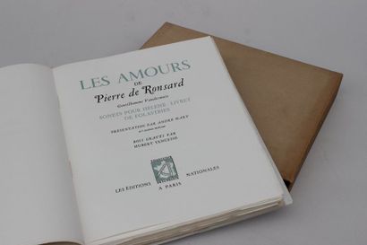 null RONSARD Pierre de
Les amours
illustrations d'Hubert YENCESSE, Editions Nationales,...