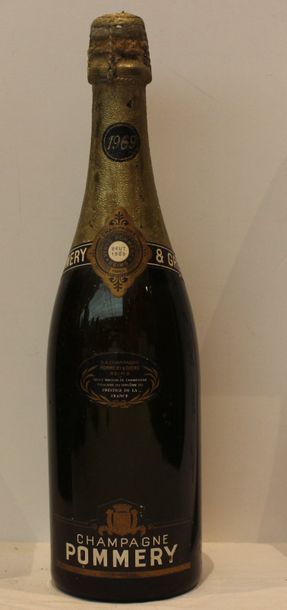 1 bout CHAMPAGNE POMMERY 1969