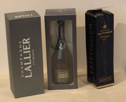 null 3 bout 1 CHAMPAGNE TAITTINGER PRELUDE, 1 CHAMPAGNE CHARLES HEIDSIECK BRUT, 1...