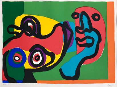 null Karel APPEL (1921-2006)

Têtes Cobra 

Lithographie, épreuve d'édition en couleurs,...