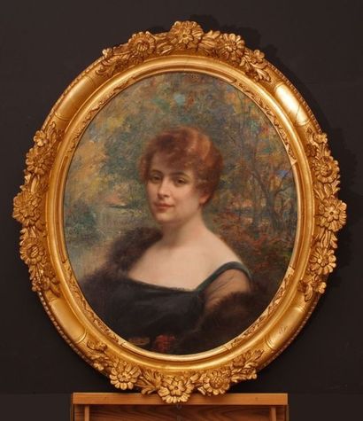 null Tony TOLLET (1857-1953)

Portrait de dame en buste sur fond de paysage

Huile...