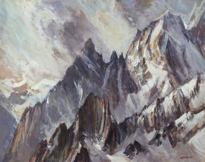 null Marcel WIBAULT (1905-1998)

Vue de montagne enneigée auprès de Chamonix

Huile...