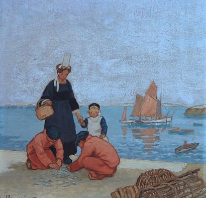 null Marcel JACQUIER (1877-1957)

Famille bretonne à l'entrée du port 

Huile sur...