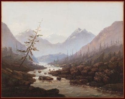 null Henry MOSNY (XIXe siècle)

Promeneurs auprès de la rivière en montagne

Huile...